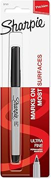 Sharpie Permanent Marker, Ultra Fine Point, Black, 1 Count