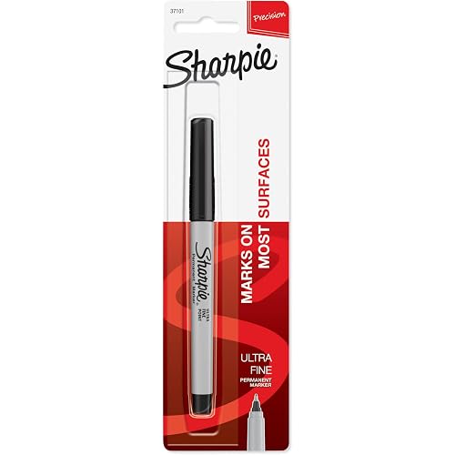Sharpie Permanent Marker, Ultra Fine Point, Black, 1 Count