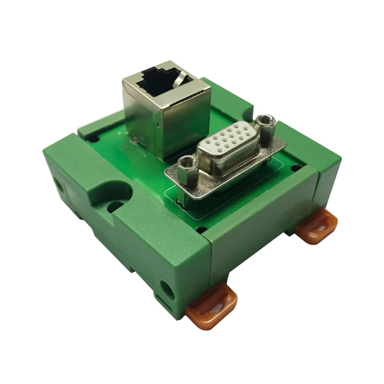 1 szt. DB15 żeński na RJ45 żeński pionowa krawędź odblokowująca D-SUB żeńska do RJ45, DB15 żeński montaż na szynie DIN