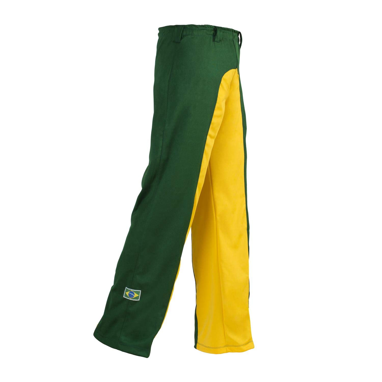 Jl Sport Men's Green Authentic Brazilian Capoeira Martial Arts Trousers ( And Yellow) - Xl
