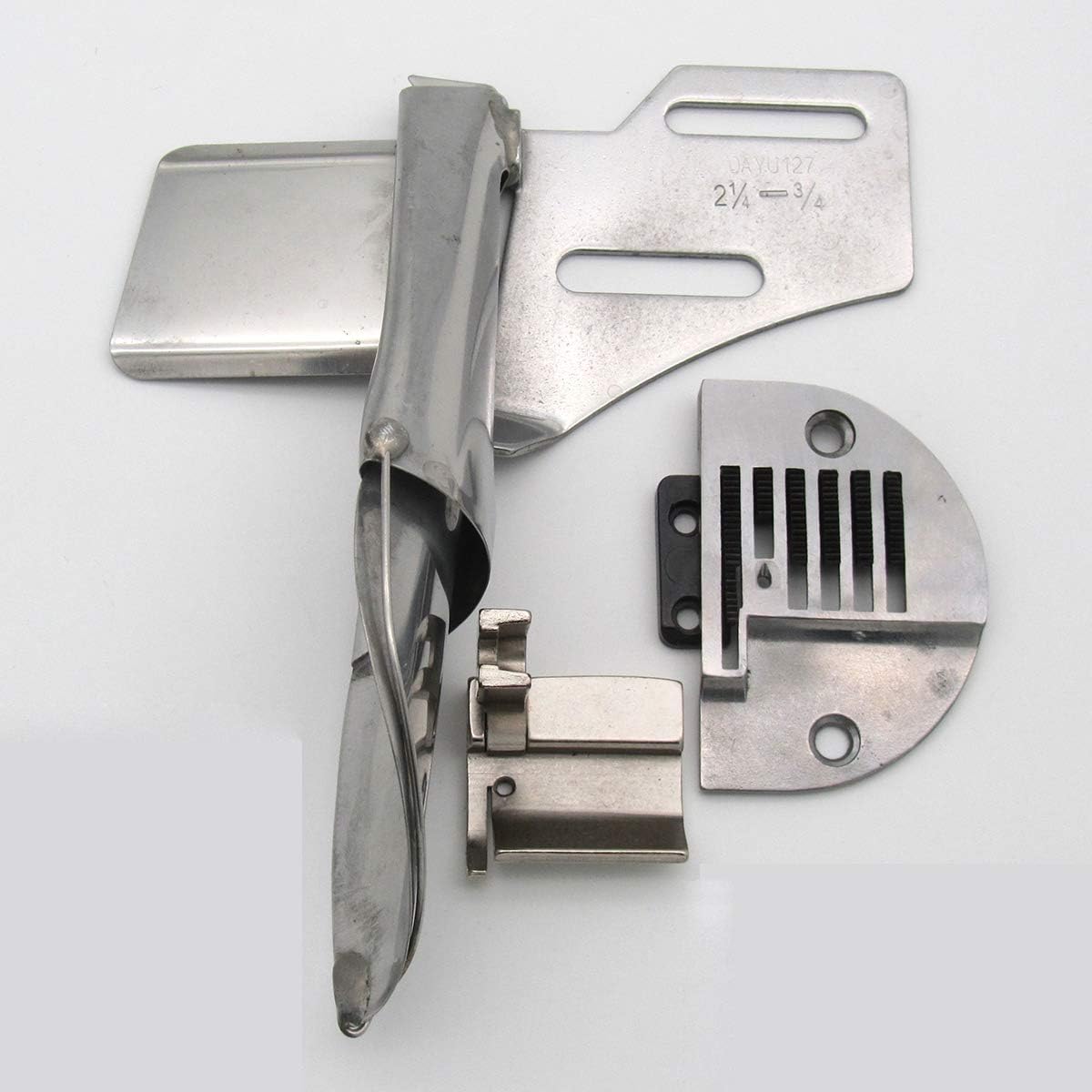 CKPSMS Brand - 1 Set Sleeve Placket Folder for ONE Needle LOCKSTITCH Machine Compatible with/Replacement for JUKI Brand DDL-5550,Singer 400W,Brother Brand B735, Consew Brand 210 (19mm)