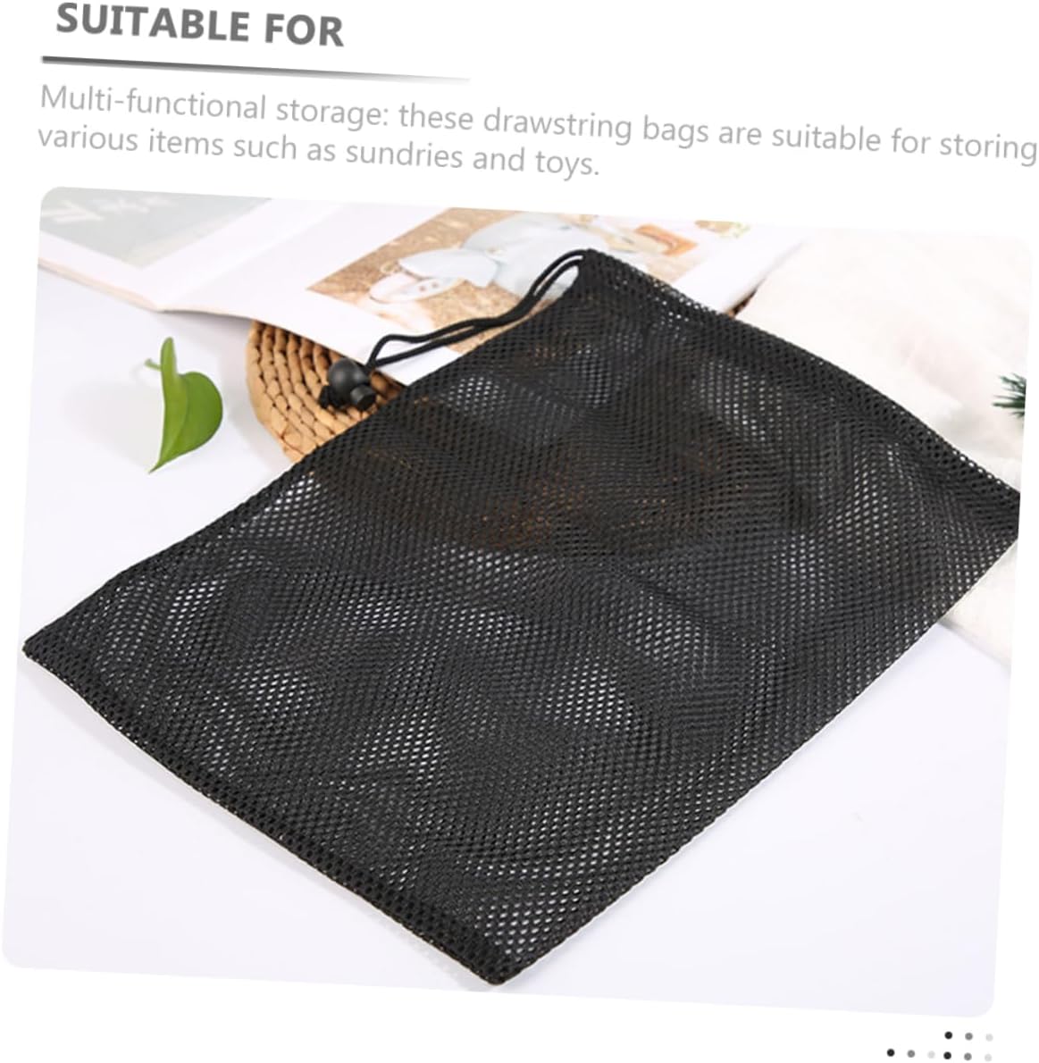 Toyvian 40pcs Portable Mesh Bags Storage Bags Drawstring for Laundry Toys Accessories Sports to Use and Maintain