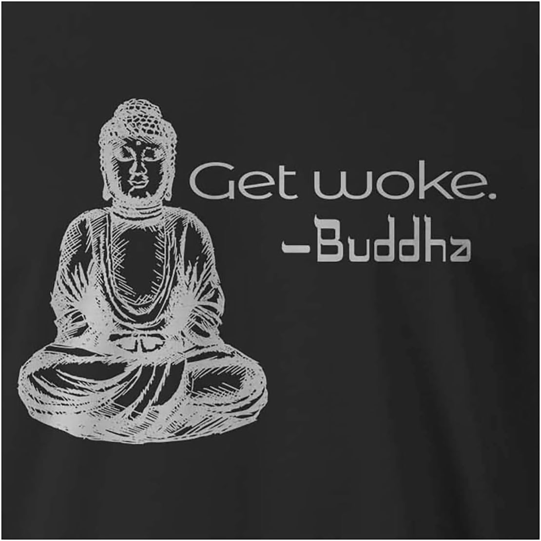 9 Crowns Tees Men's Zen Get Woke Graphic Shirt Small Woke Mens Black