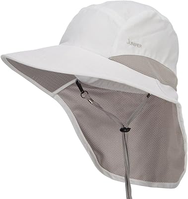 Juniper Microfiber UV Large Bill Flap Hat - White OSFM