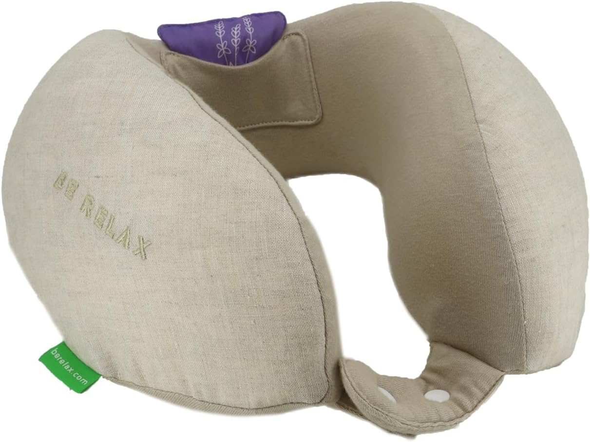 Be Relax Eco Friendly Wellness Travel Pillow New! Designed in Paris. (Green)