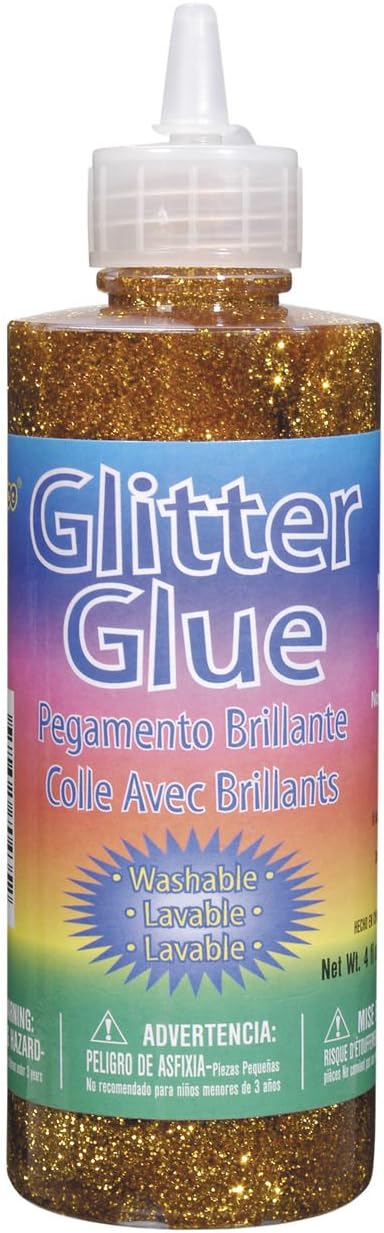 Darice 1166-89 Glitter Glue, 4-Ounce, Clear Iris