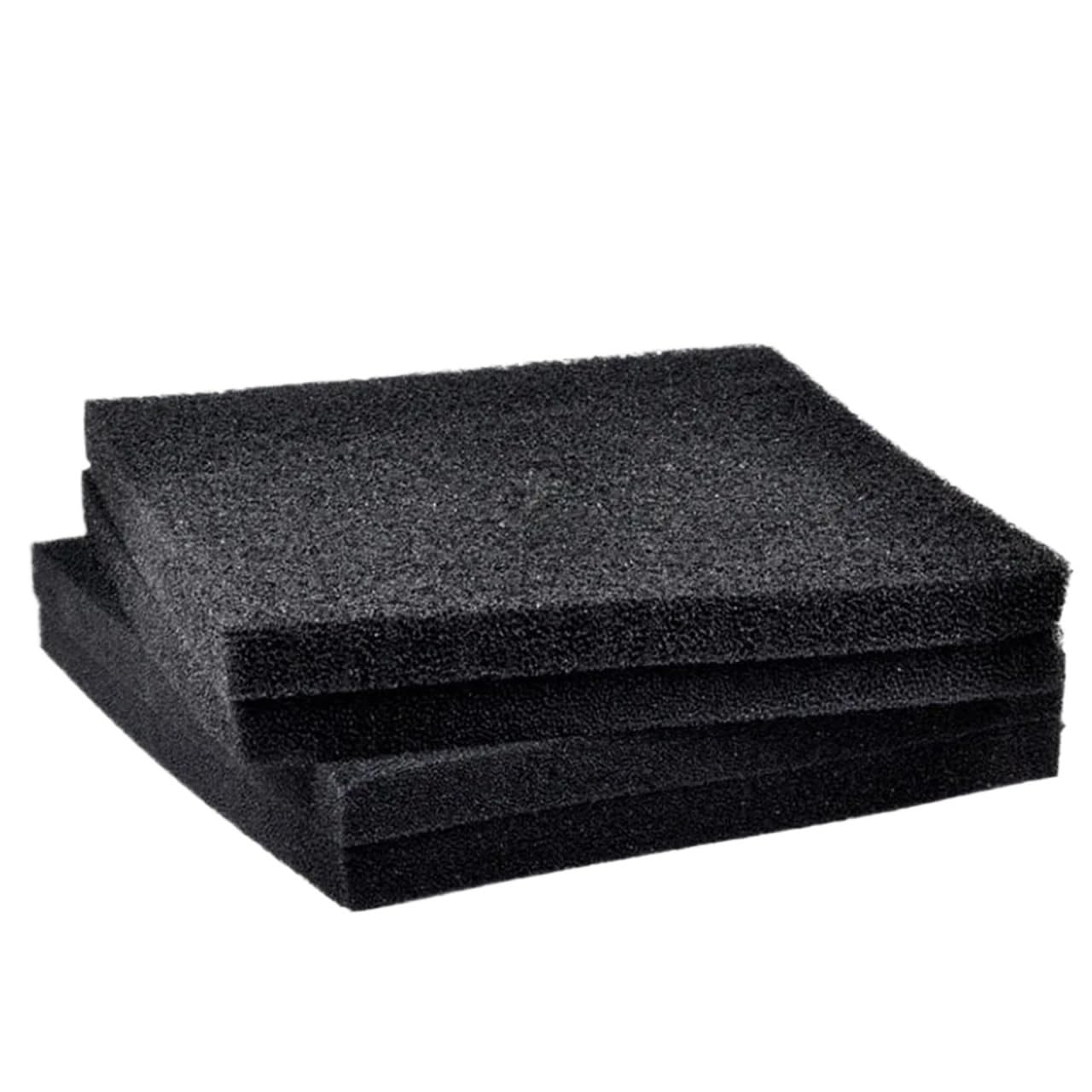 Esponja de algodón bioquímico de grandes dimensiones, filtro para acuario, estanque para peces, almohadilla de espuma negra, soporte biológico recortable (100 x 100 x 2 cm, 25 PPI)