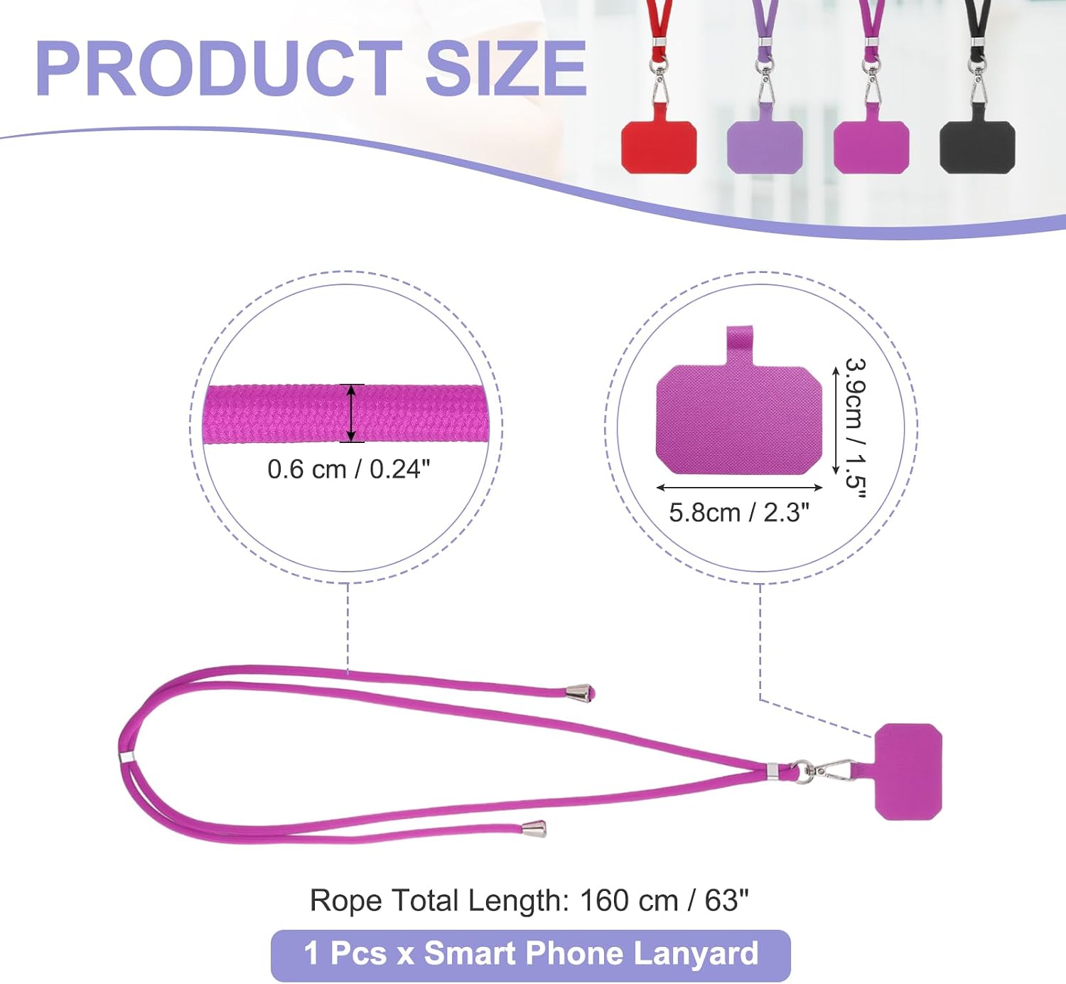 PATIKIL Smart Phone Lanyard, Universal Cell Phone Lanyards Adjustable Phone Strap