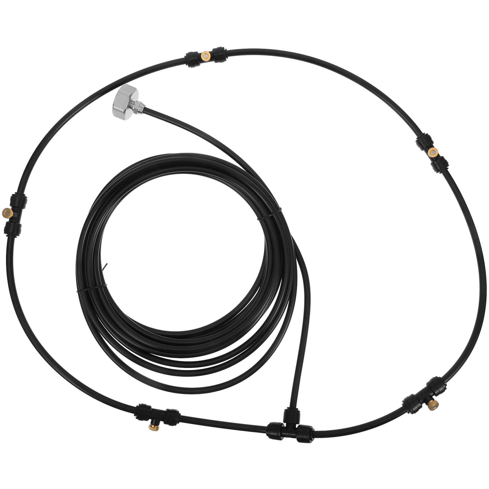 POPETPOP Outdoor Misting Fan Kit 6m Misting Hose Nozzle Sprinkler for Patio Cooling
