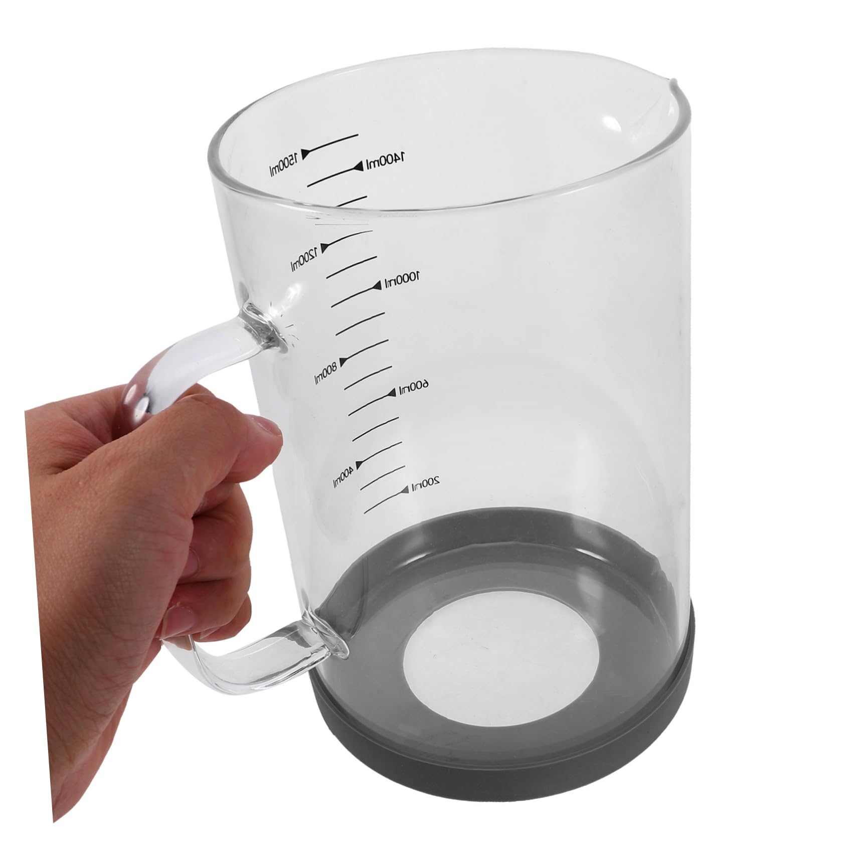 Jarra Taza Medidora de Vidrio 1500ml con Asa y Escala