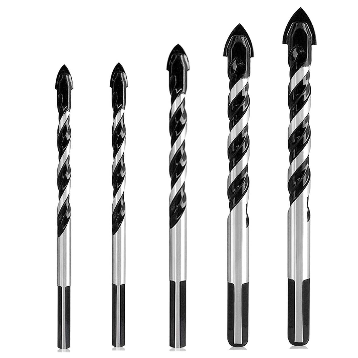 1 x Brand New 5PCS Tile Drill Bits Set Drilling Bits with Triangle