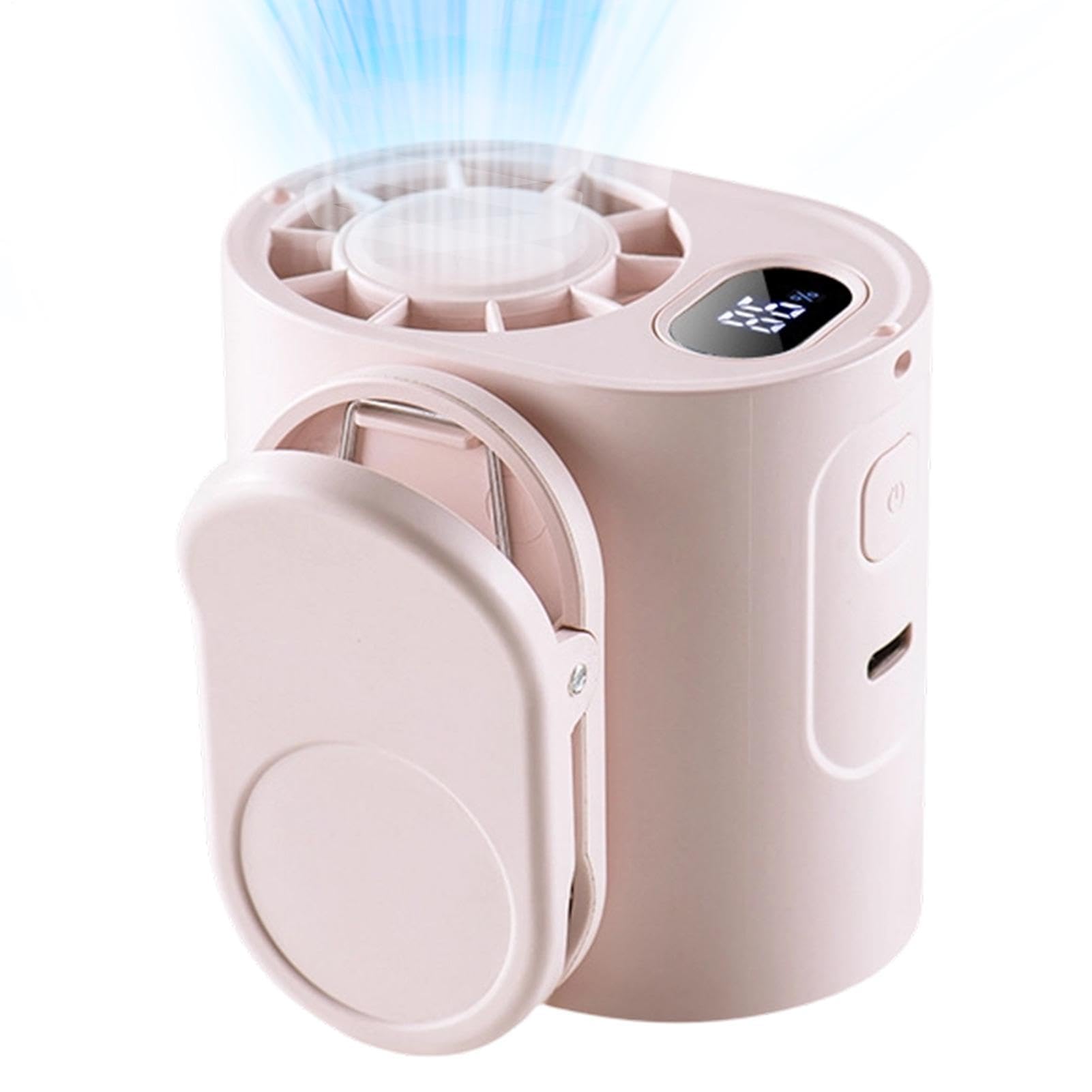 Ventilador de clip recargable ideal para camping, playa y oficinas