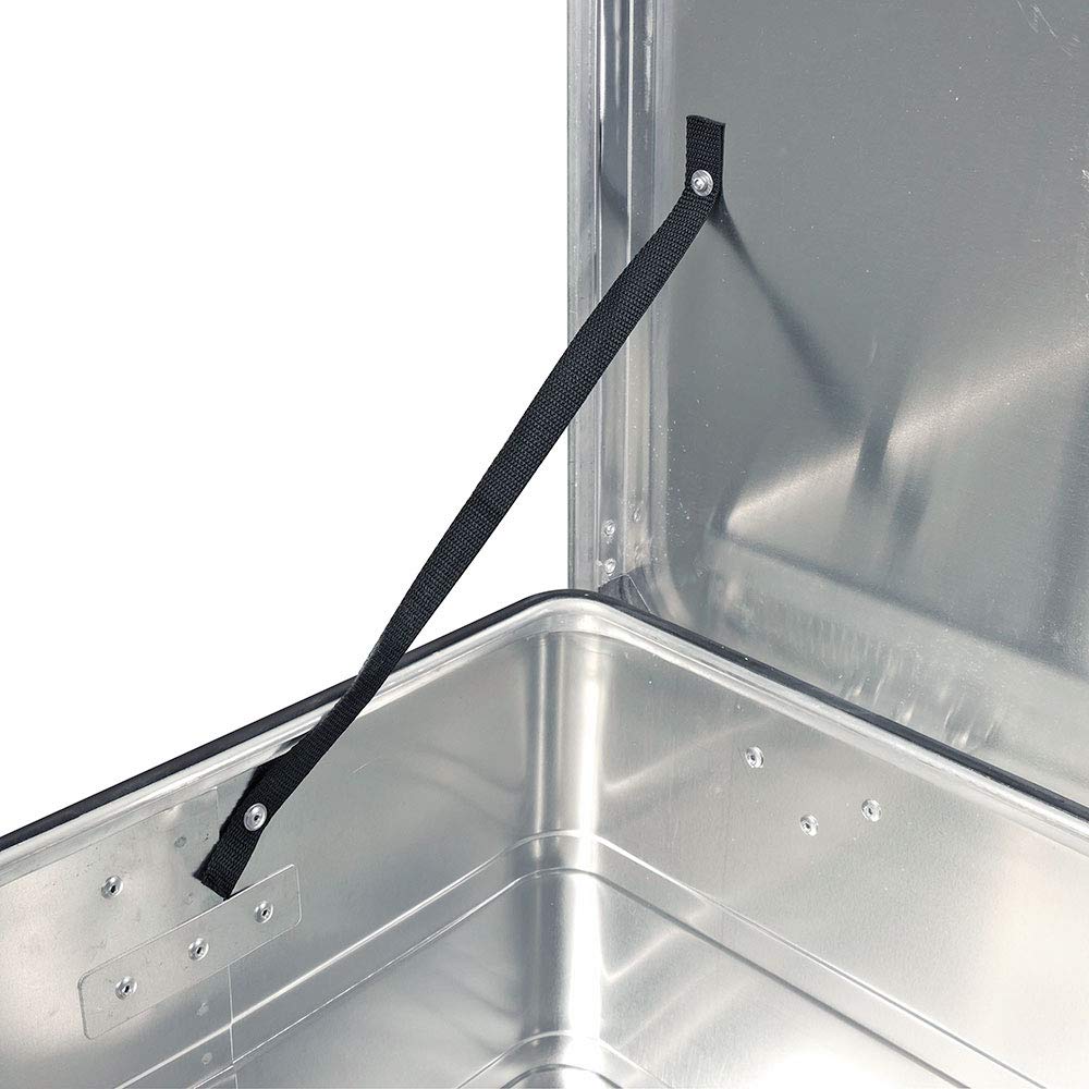 Aluminiowa skrzynka z narożnikami, dł. x szer. x wys. 580 x 380 x 245 mm, 42 l, pyło/rozbryzgowa