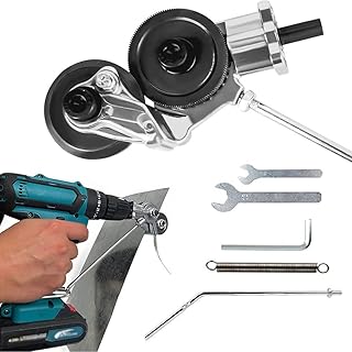 Electric Drill Shears, Metal Nibbler Drill Attachment, Metal Sheet Cutter, Electric Drill Plate Cutter, Sheet Metal Knife for Cutting Metal, Iron, White Sheet, Steel,Copper, Aluminum