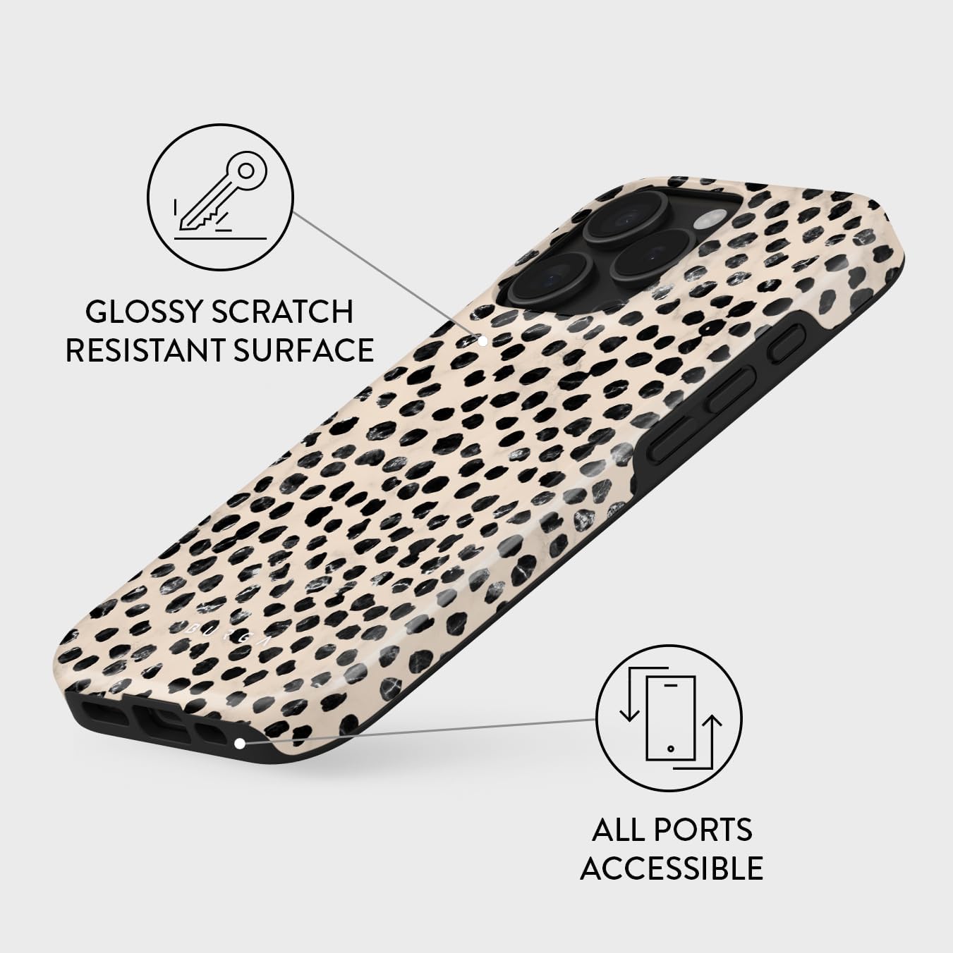 BURGA Phone Case for iPhone 16 Pro - Cute, Trendy, Aesthetic, Designer Pattern, 16pro Phone Cover, Hard Shell Protection - fits Apple iPhone 16 Pro Case for Women and Men - Image 3