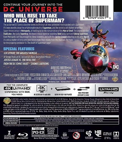 Image of DC Universe Movie: Reign of the Supermen (4K UHD + Blu-ray + Digital Download) (Uncut | Foil Slipcase Packaging | Region Free 4K Ultra HD / Blu-ray | US Import)