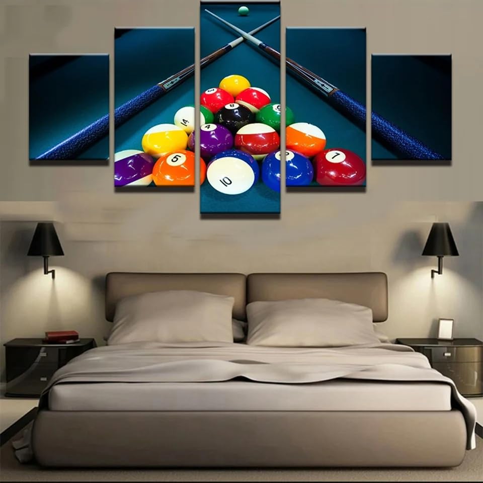 Impression sur toile de billard pour habiller le mur d'un salon chaleureux ou d'une salle de jeux