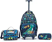 Kit Mochila Rodinhas Infantil Lancheira Estojo Escolar Reforçada Viagem