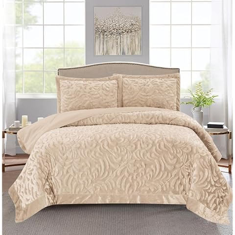 Fit Even Luxora Bedspread Set with Quilted Design Cover
