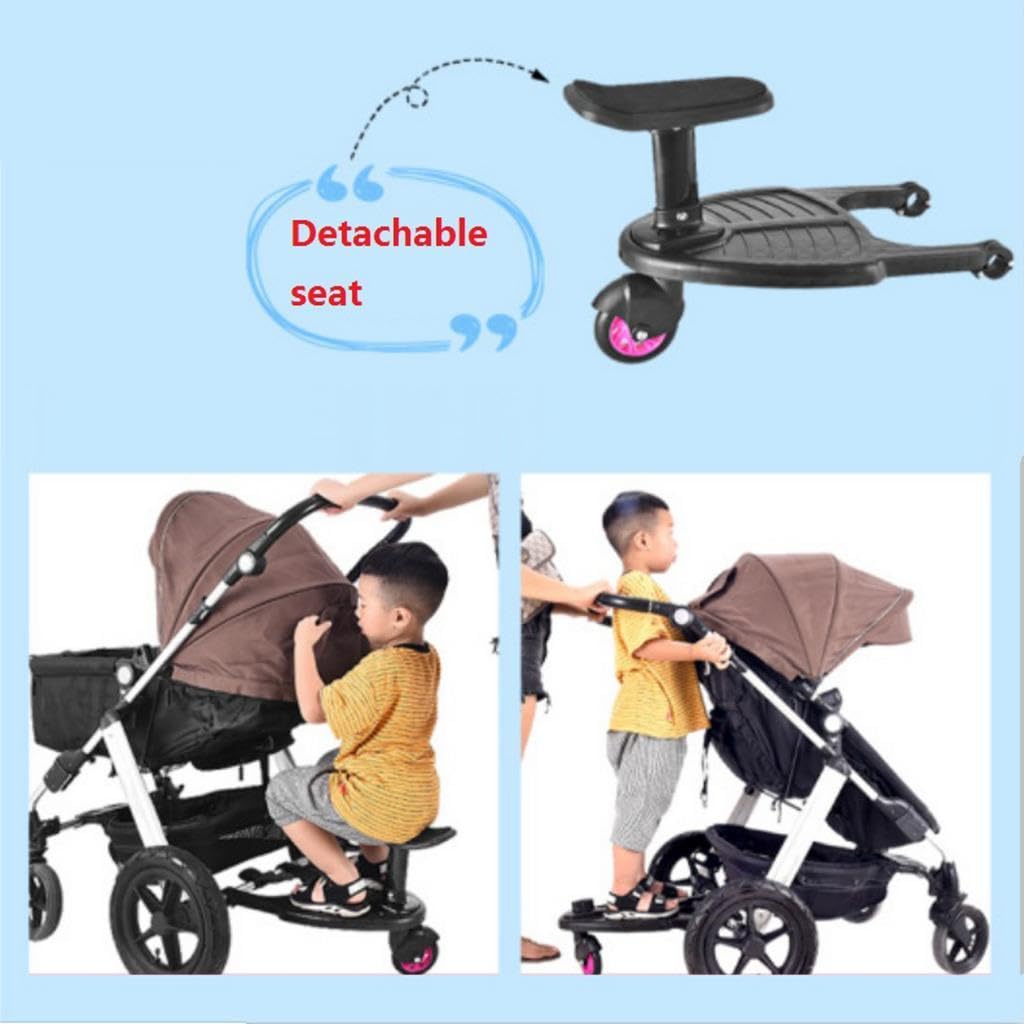 ATORSE Baby Stroller Buggy Board with Seat Kids Wheel Standing Board Pedal Blue - Image 9 thumbnail