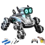 Robot Dog Toys for Age 8-13, 8WD Remote Control Cars Robot Dog Rc Car with Light & Sound, Toys Gifts for 6 7 8 9 10 11 12 Year Old Boys Christmas Birthday Coolest Gifts for Boys 8-12