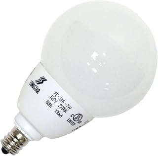 LongStar 00739 - FE-G16-7W/27K E12 Globe Screw Base Compact Fluorescent Light Bulb