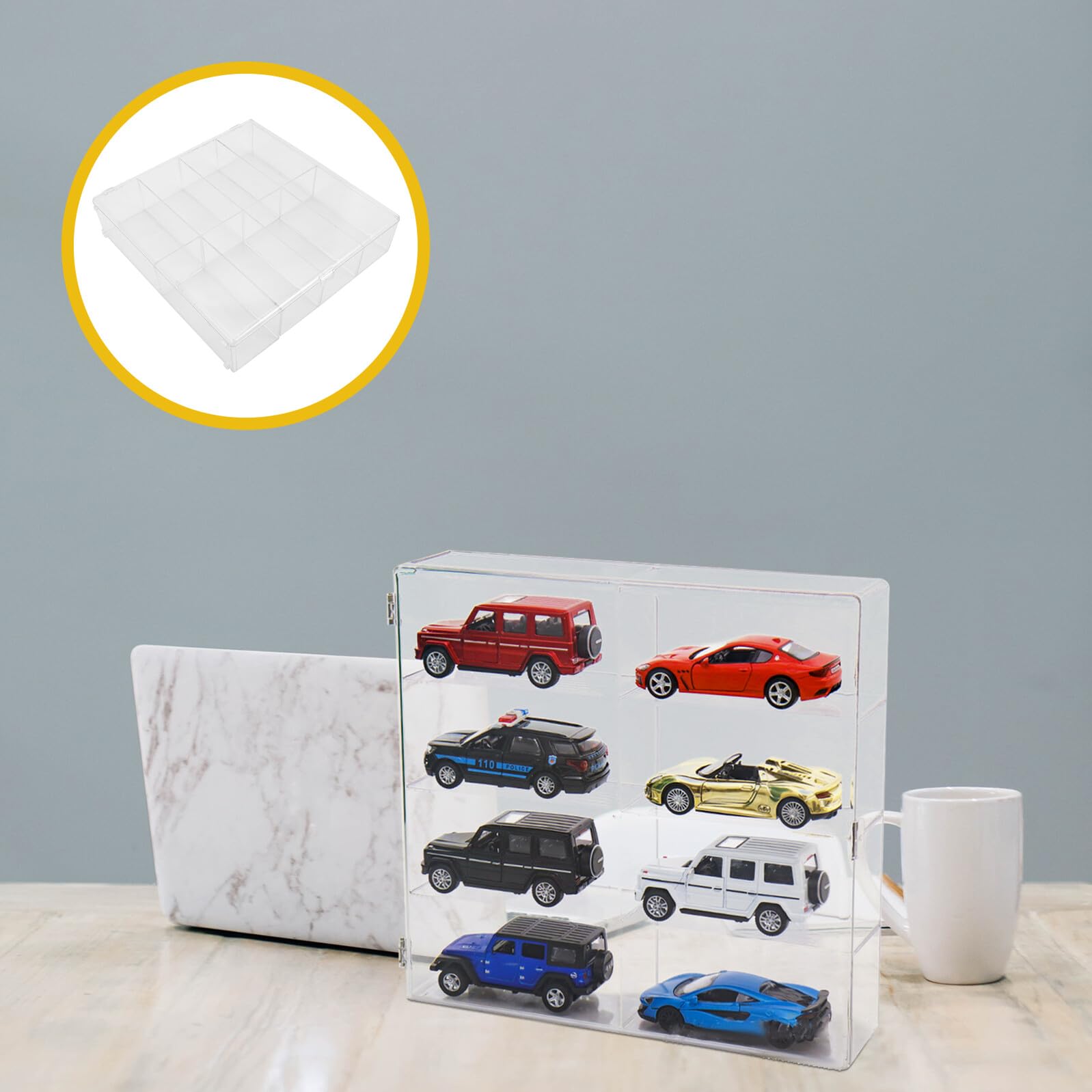 Vitrina para Maquetas de Coches 1: 32 de Acrílico para Exhibición