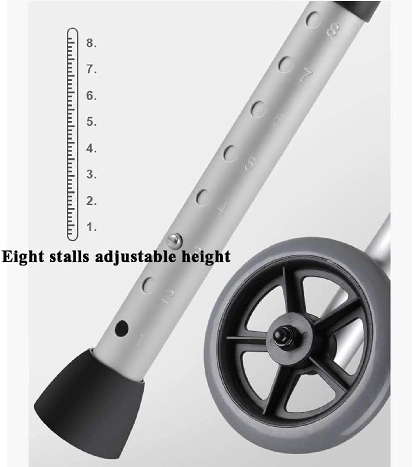 Chodzik Rollator Chodzik Standardowy chodzik Rollator Chodzik w podeszłym wieku Chodzik niepełnosprawny Wspomaganie chodzenia przy złamaniach (srebrne) Tęsknota za Comfortable anniversary