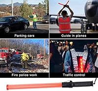 Vista 6 de Bastones de tráfico, bastones de control de tráfico, bastones de luz, bastones de señal para estacionamiento y aeropuertos, 16 pulgadas, 2