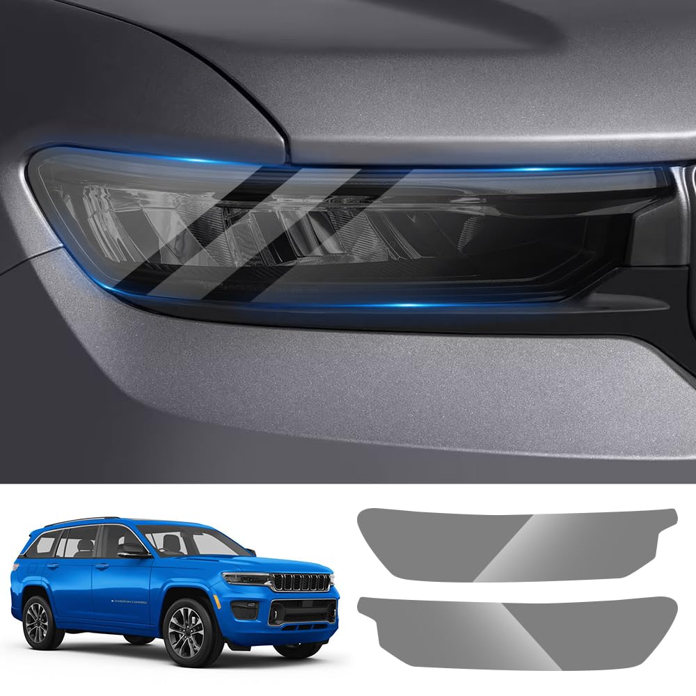 LUNQIN TPU Headlight Protection Film For Ford Edge 2019-2024 - Clear Self-Adhesive Vinyl Cover