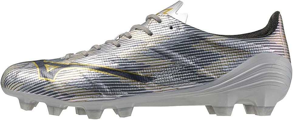 Mizuno Mens Alpha II Pro Firm Ground Football Boots Rugby Glx Silver/Gold 9.5 UK