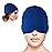 Wearable Ice Cap for Migraines, Headache Relief Hat for Tension Sinus Headache Eye Fatigue Fever Relief, One-Piece Design Fit All Head Ice Pack Cap, Hot Cold Compressed Therapy Head Migraine Hat(Blue)