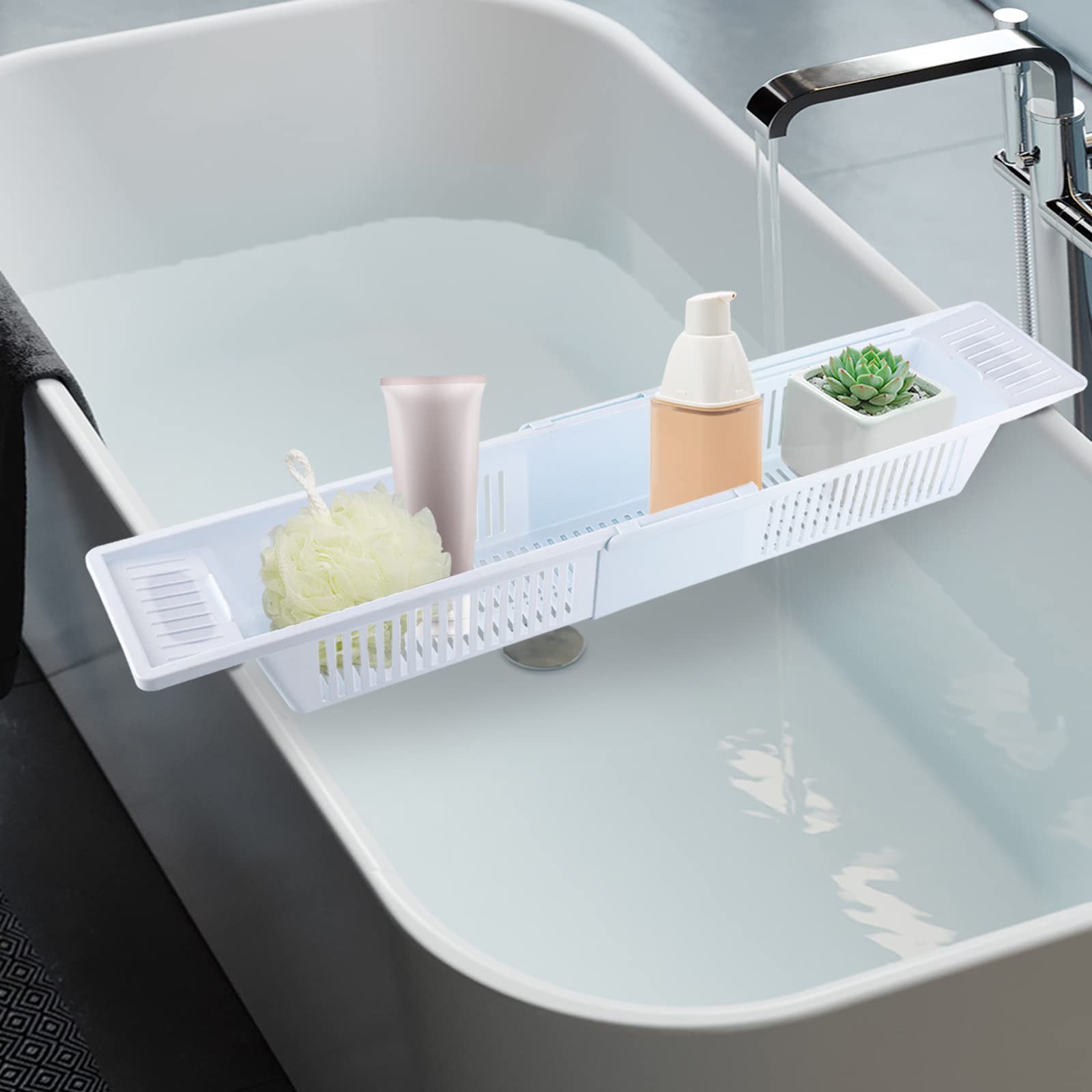 Bathtub - Vassoio da bagno, per il bagno, per il bagno, per il bagno, colore: Bianco