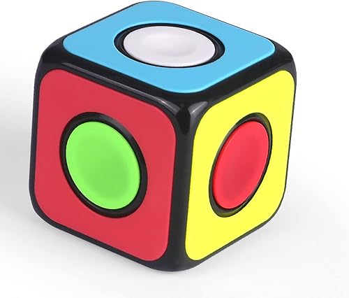 Cubo mágico QiYi Toys 1x1 Cubo mágico rompecabezas Giroscopio Rotación Cubo Cerebro Teasers Magic Puzzle Spinning Anti-Ansiedad Fidget Spinner