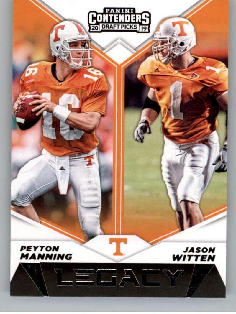 2019 Panini Contenders Draft Picks Legacy #11 Peyton Manning/Jason Witten Tennessee Volunteers Official Collegiate Football Card of the NFL Draft