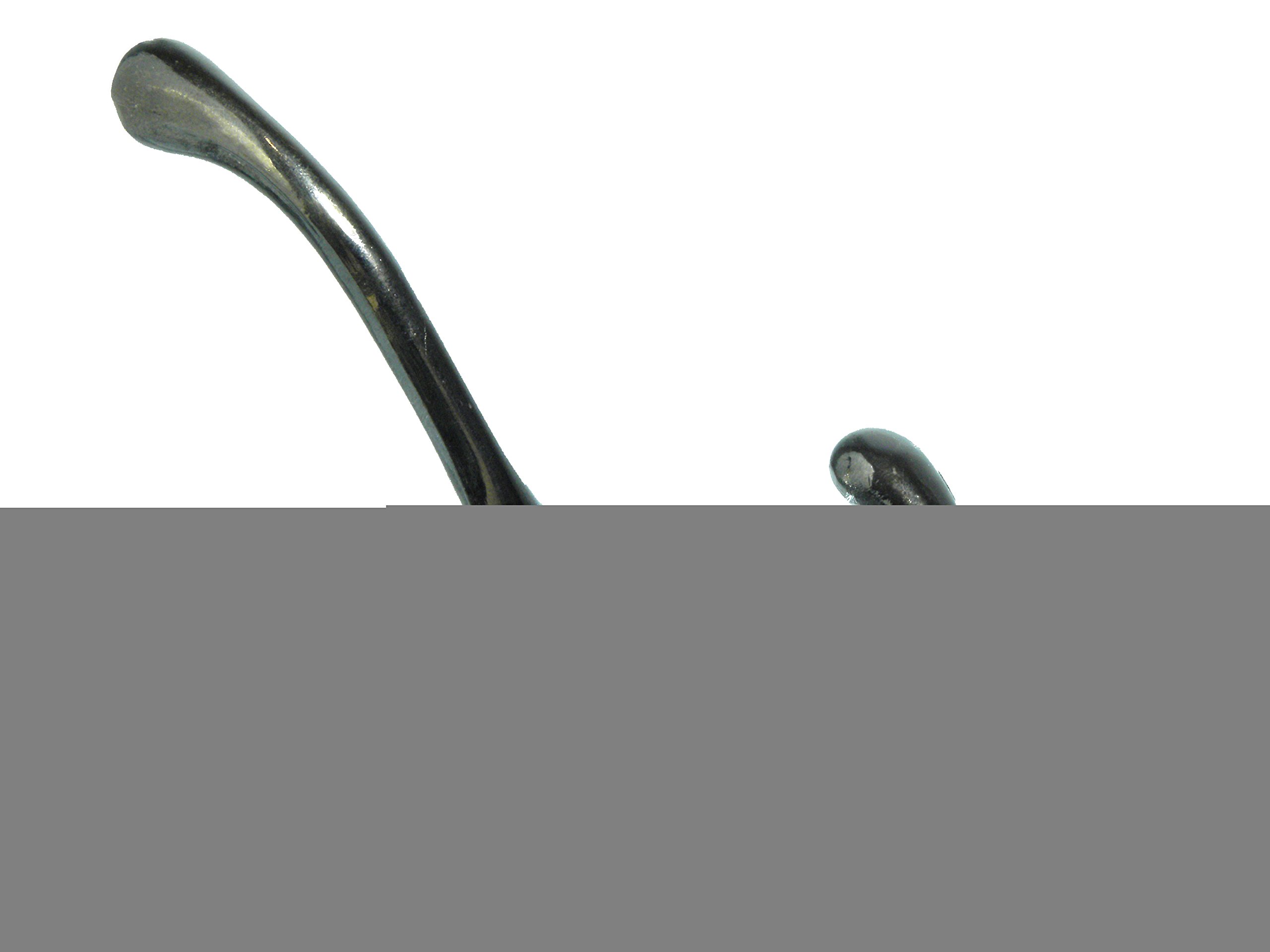 Crochet de tri triple en métal de style antique avec vis plaquées zinc pour manteau
