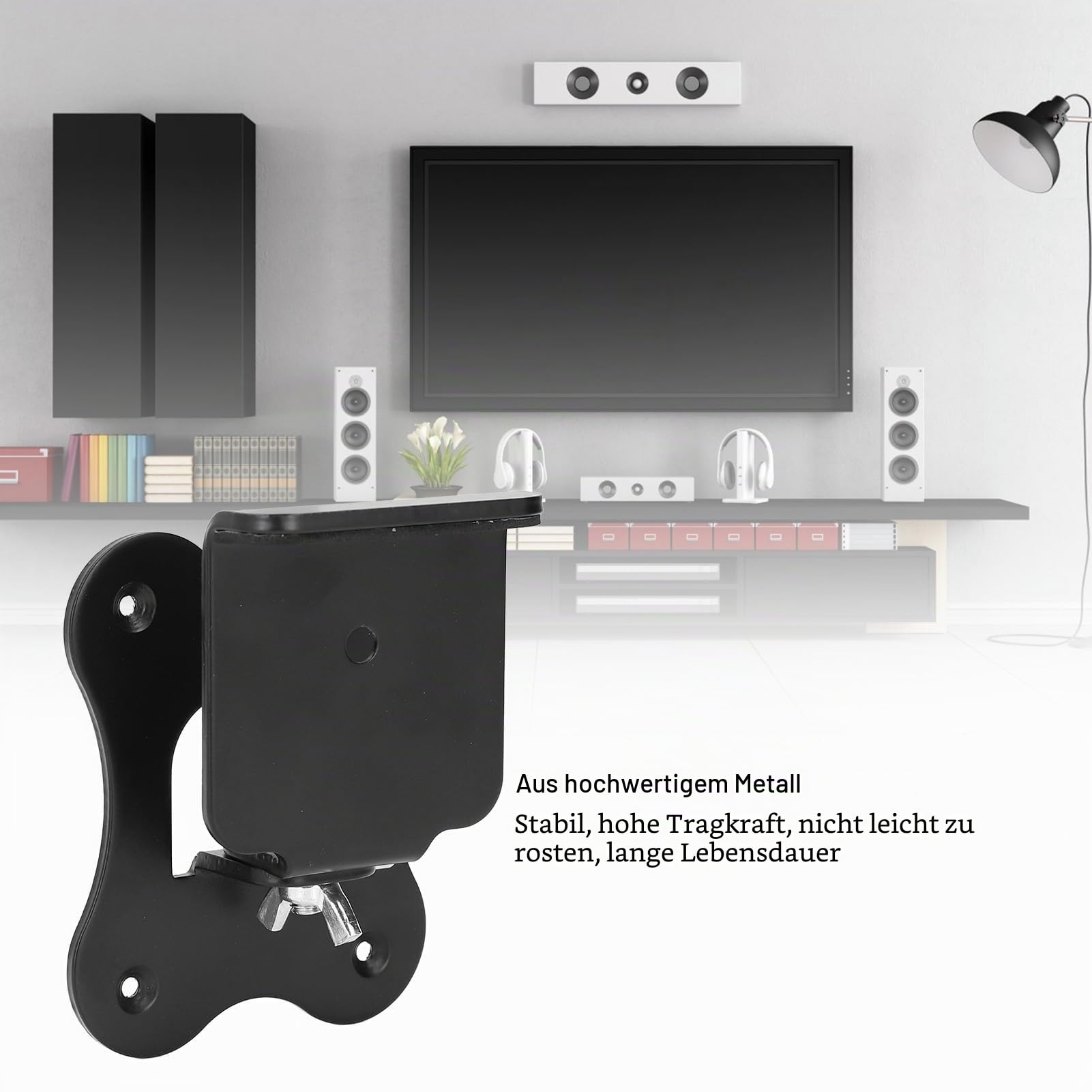 VBESTLIFE Lautsprecher-Wandhalterung für HW-Q990D, HW-Q990B, HW-Q990C, HW-Q930B, HW-Q930C, SX-Q990B, Soundbar-Wandhalterung für Hintere Surround-Lautsprecher aus Metall