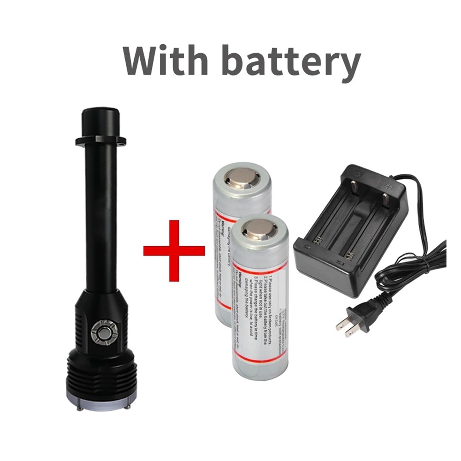 Latarka do nurkowania, D20 II W26 światła do nurkowania latarka nurkowa podwodna wodoodporna 100m oświetlenie lampa fotografii do sportów podwodnych(With battery)