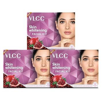 VLLCC. Skin Whitening Facial Kit, 25g x 3 Pack, Pore Minimizing and Brightening Treatment with Comfrey and Turmeric