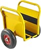 Heavy Duty Panel Dolly, Slab Dolly with 10 Inch Solid Rubber Tires Supports Up to 1000 Pounds,All Terrain,Foldable to Carry,Yellow