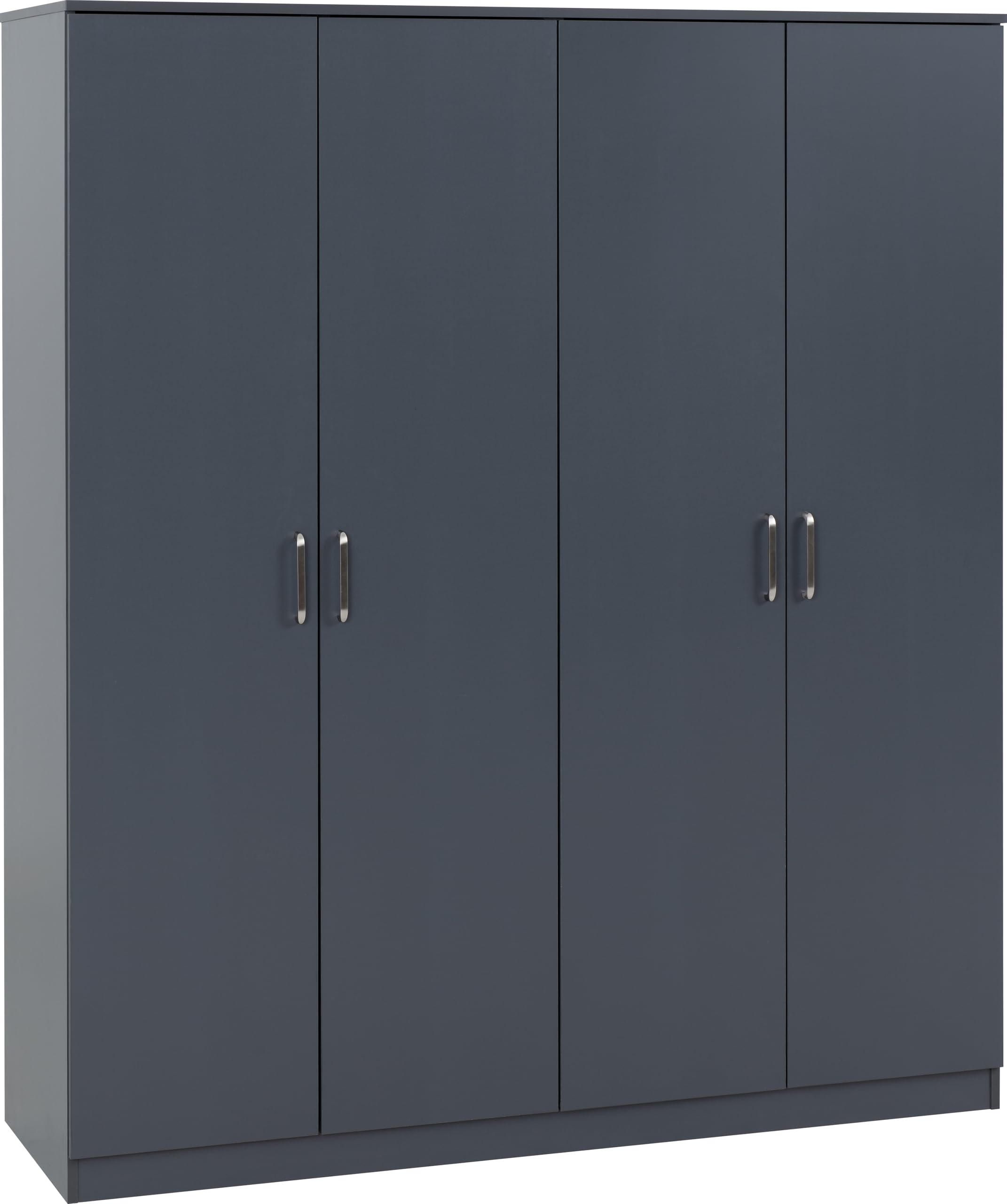 Seconique Dakota 4 Door Wardrobe in Dark Grey