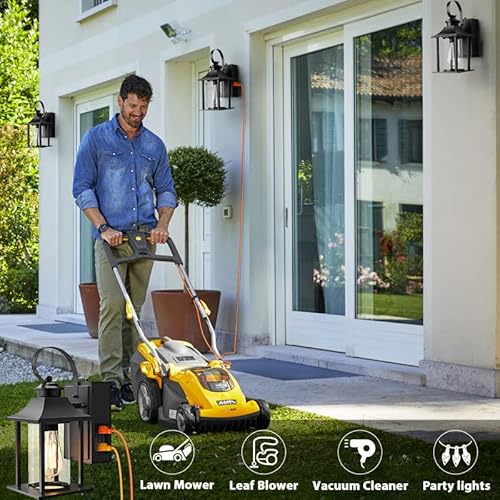 Vdkk Porch Lights With Gfci Outlet,Dusk To Dawn Outdoor Light Fixture With Plug Waterproof Light Exterior Wall Mount,Anti-Rust Outside Lantern For House Garage Front(Without Bulb) #TOP5