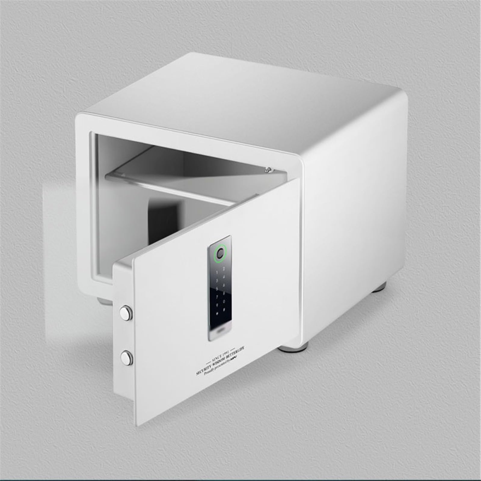 Le coffre - fort Petit classeur de bureau mot passe d'empreintes digitales en acier antivol chambre Mini objets valeur coffre-fort(Noir)