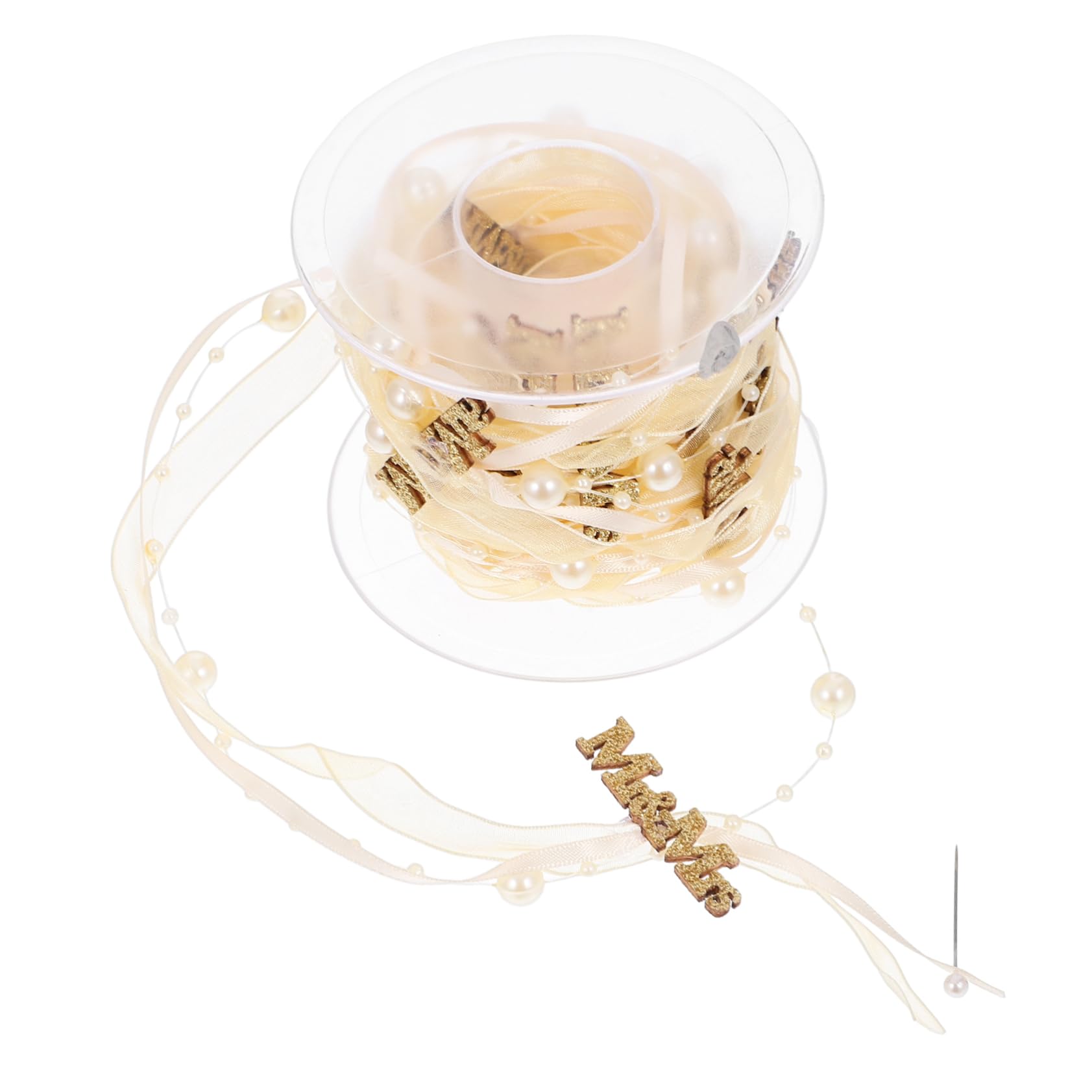 Uonlytech 4 Rollen Hochzeitsdekorationsband Satinbänder Hochzeit Braut- Wickelband Stoffbänder Burgund Hochzeitsdekorationen Herstellung Bogen Bänder Für Handwerk Groß Golden Polyester