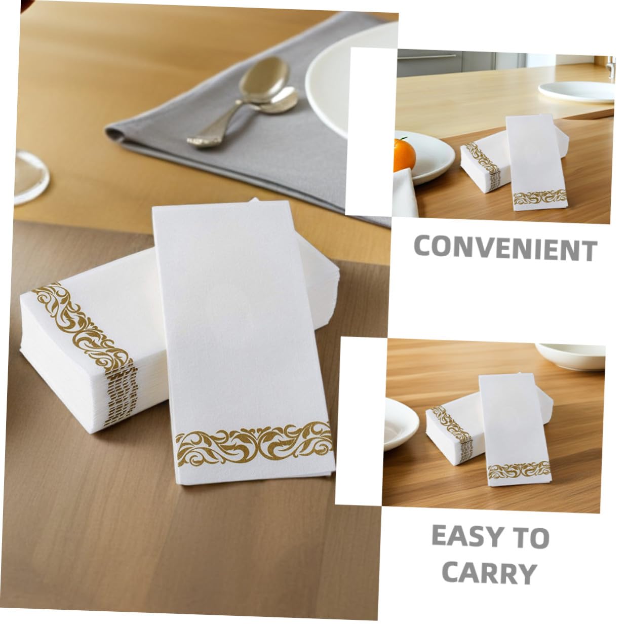 75stücke Servietten mit Aufdruck Einzeln Gefaltet für Teepartys und Formelle Abendessen Einwegpapierservietten