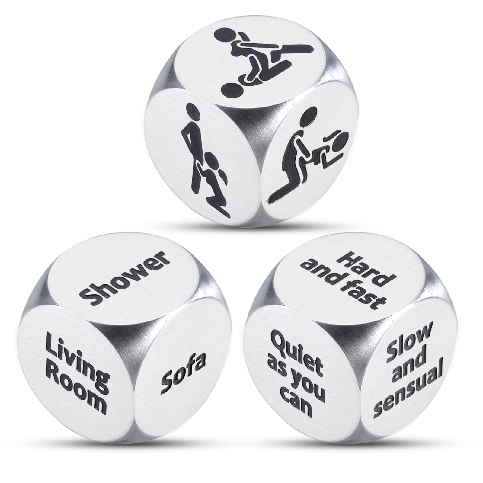 Naughty Decision Dice: White Elephant Gifts, Date Night Ideas, Couple Gifts for Him, Her, Boyfriend, Girlfriend, Wedding Anniversary, Engagement