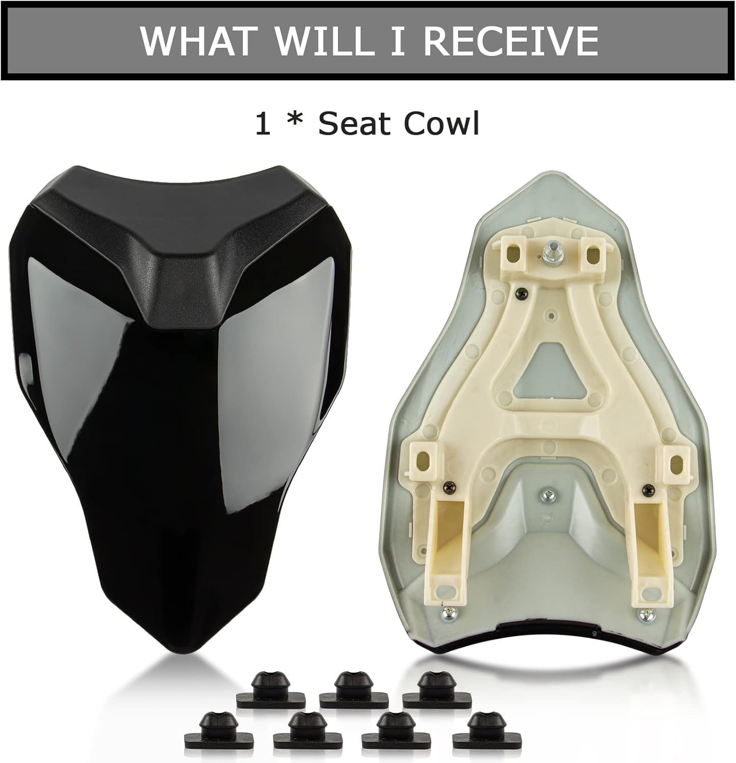 Rear Seat Fairing Cover Cowl for 848 1098 1198 All Year Black