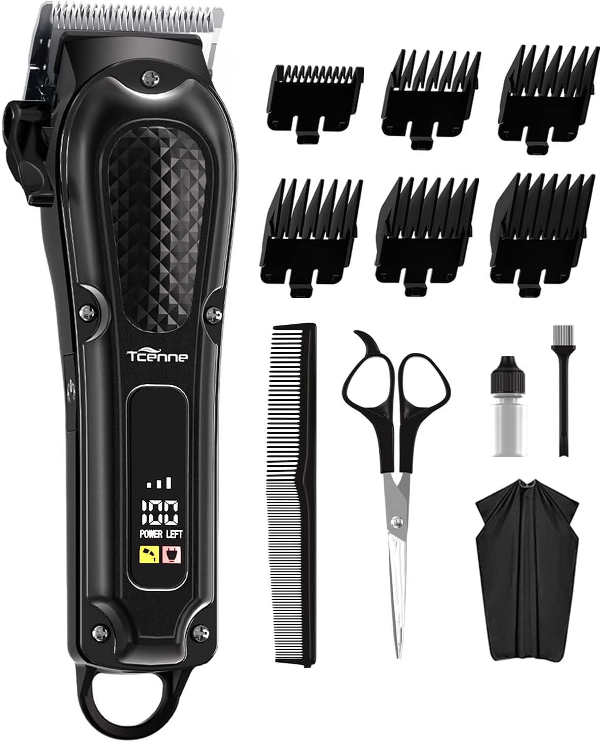 Hair Clippers & Trimmer for Men,Professional Barber Clippers and Trimmers Set,Mens Cordless Hair Clipper for Barbers Haircut Kit,Beard Trimmer,Rechargeable Electric Shaver (BlackKIT)