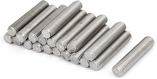 Miniatura 11 de uxcell M3 x 3.937 in 0.020 in Pitch 304 Acero Inoxidable Totalmente Roscado Varillas Sujetadores 20