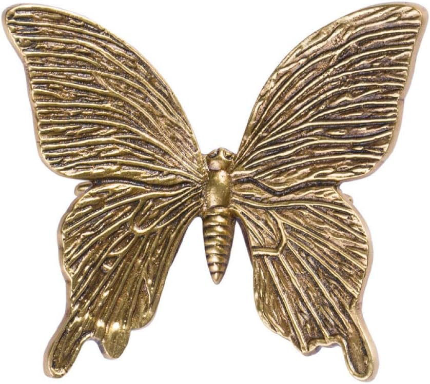 Sculpture Bust Handmade Sculptures Brass Retro Butterfly Art Sculpture Decor Figurine Copper Crafts Decoration